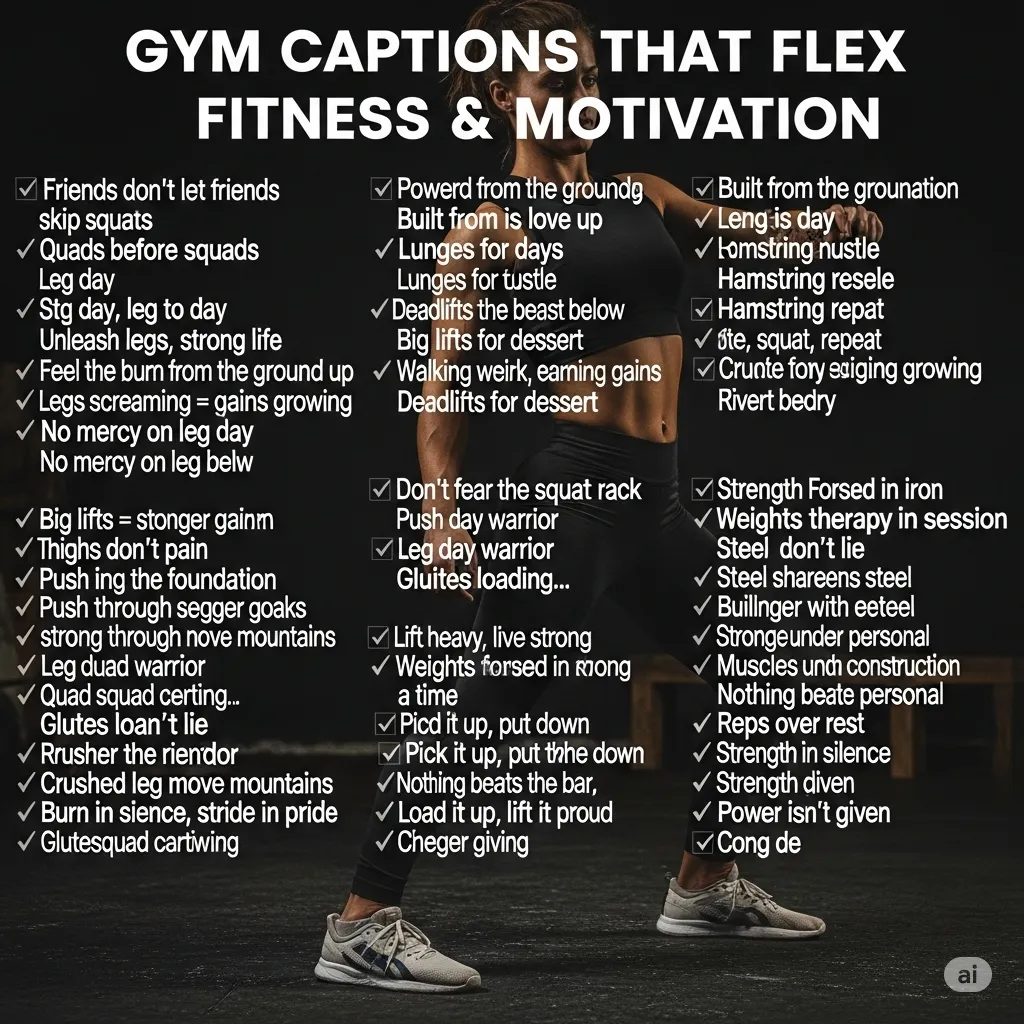 900+ Gym Captions That Flex Fitness & Motivation
