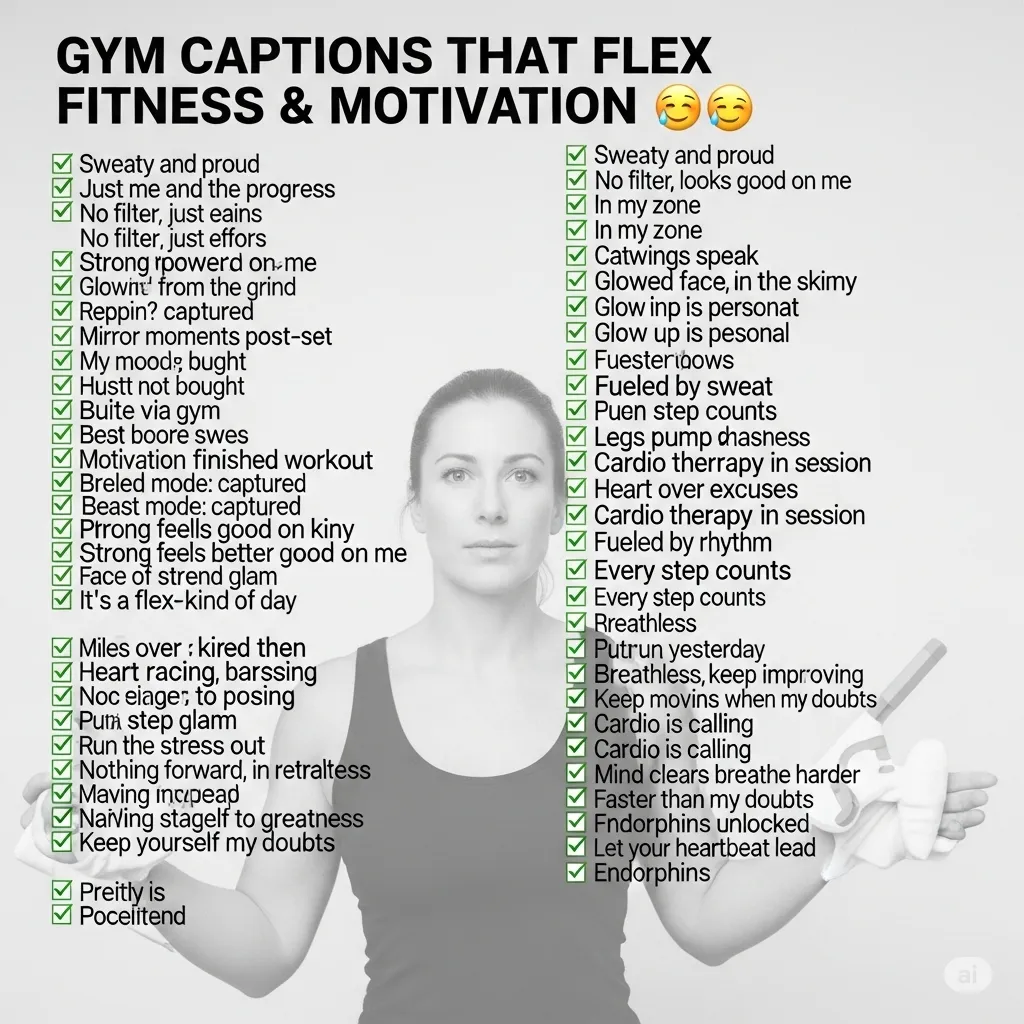 900+ Gym Captions That Flex Fitness & Motivation