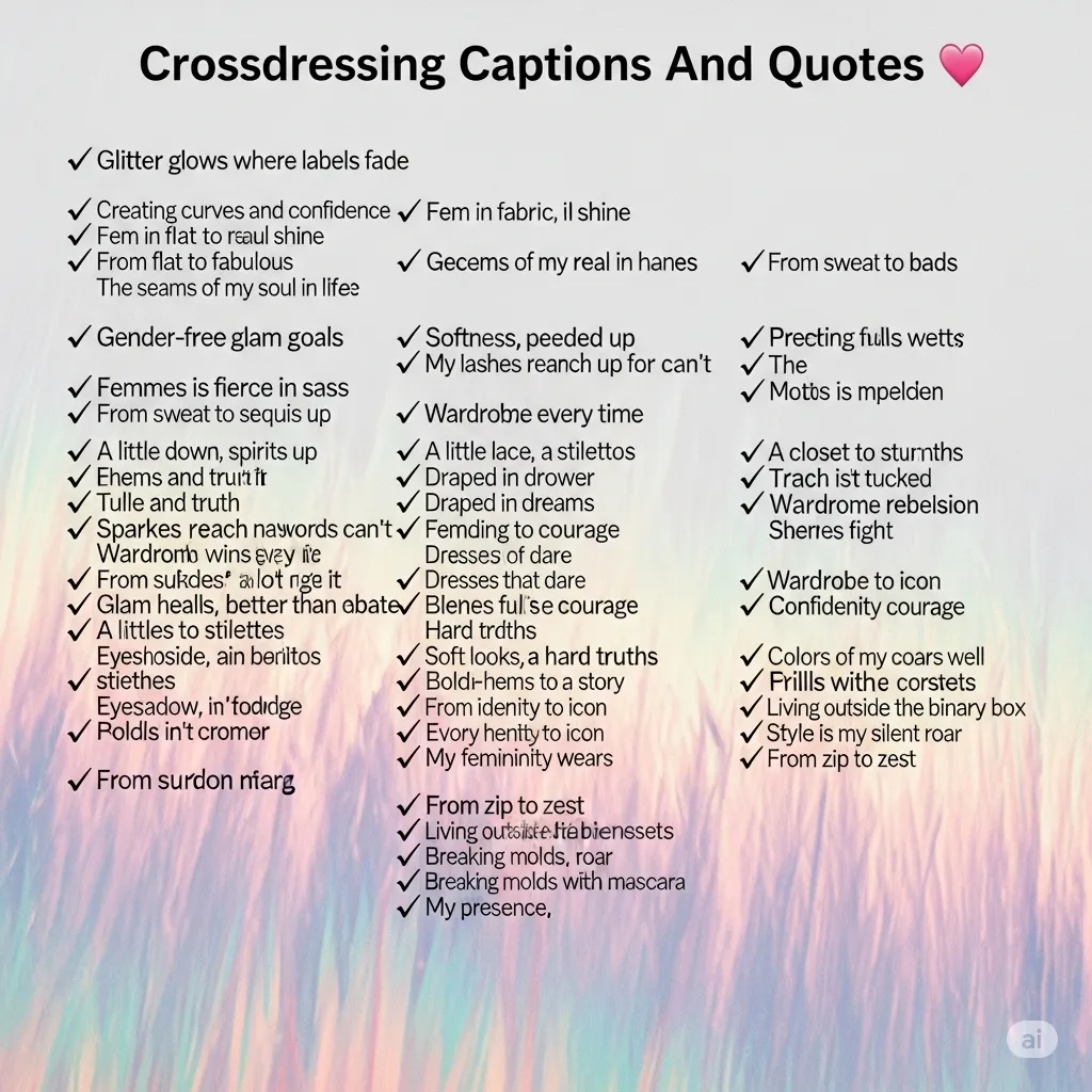 300+ Crossdressing Captions And Quotes 