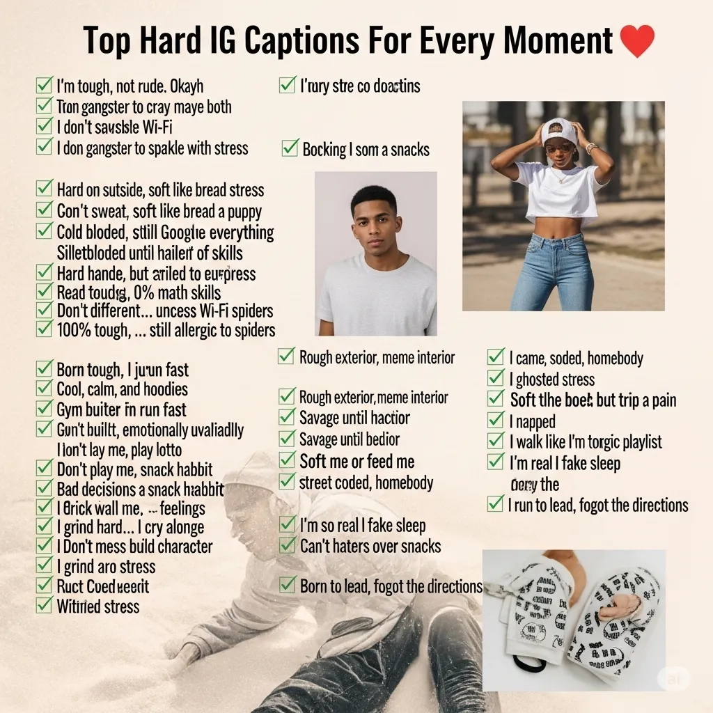600+ Top Hard IG Captions For Every Moment