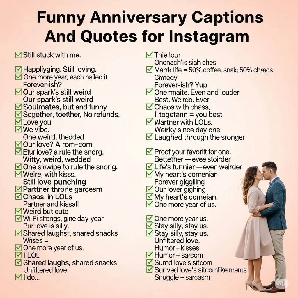 500+ Funny Anniversary Captions And Quotes for Instagram