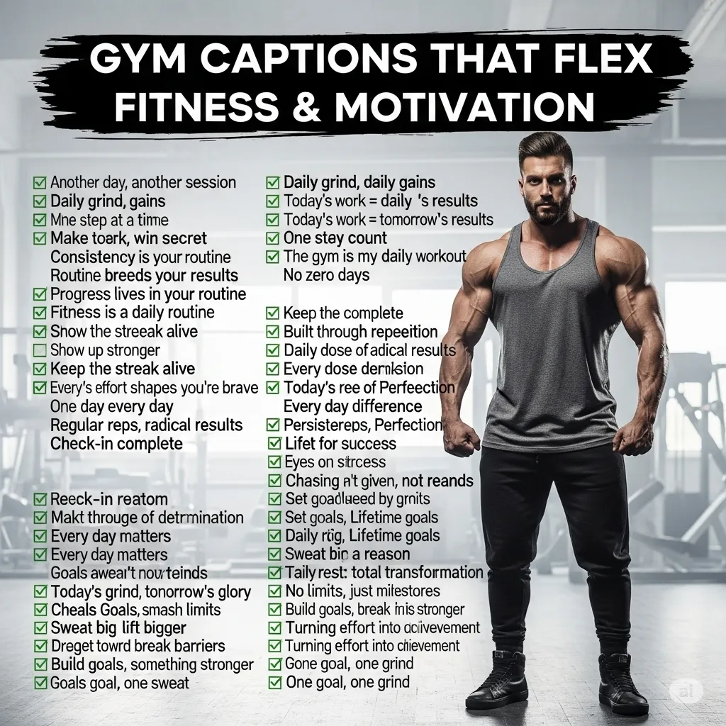 900+ Gym Captions That Flex Fitness & Motivation