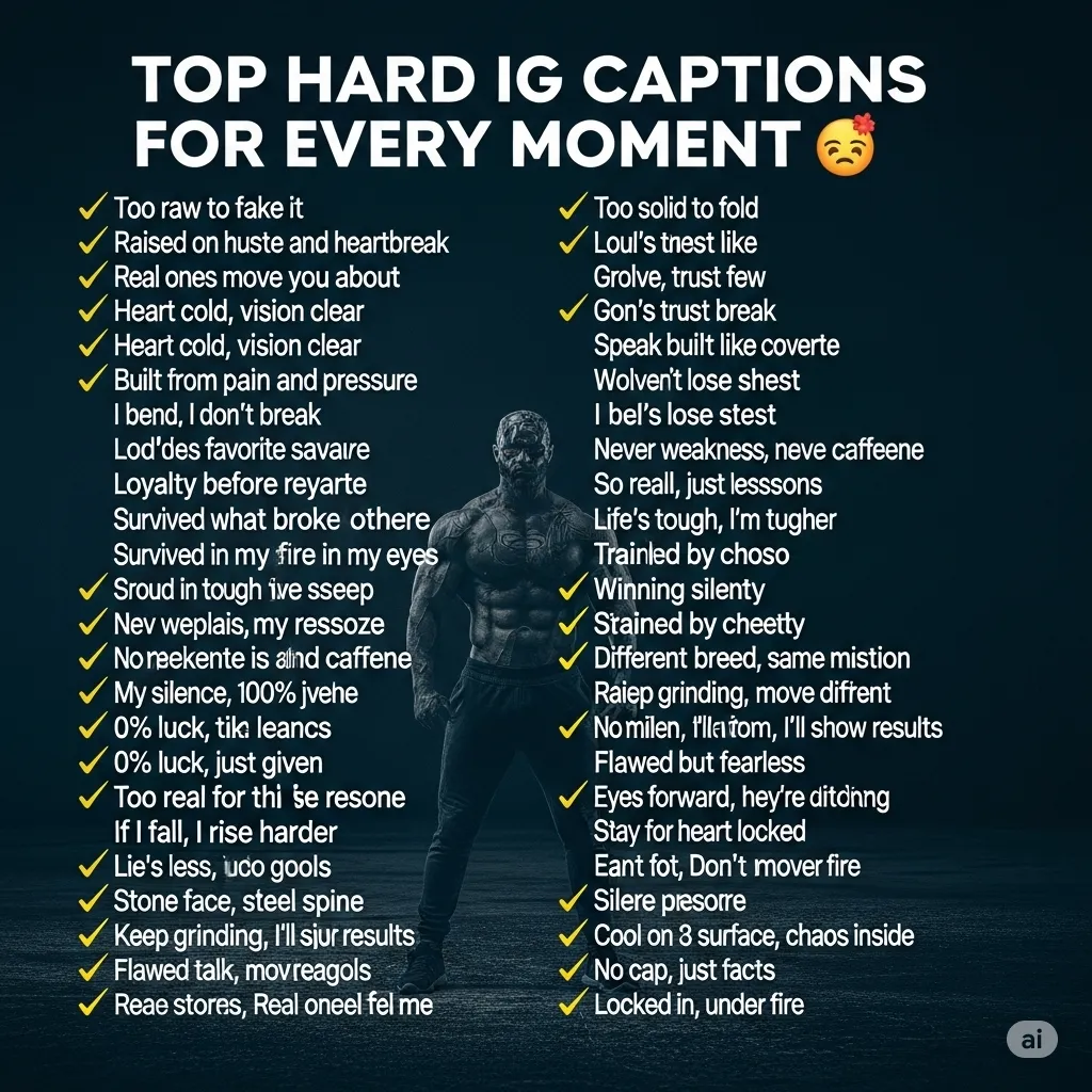 600+ Top Hard IG Captions For Every Moment