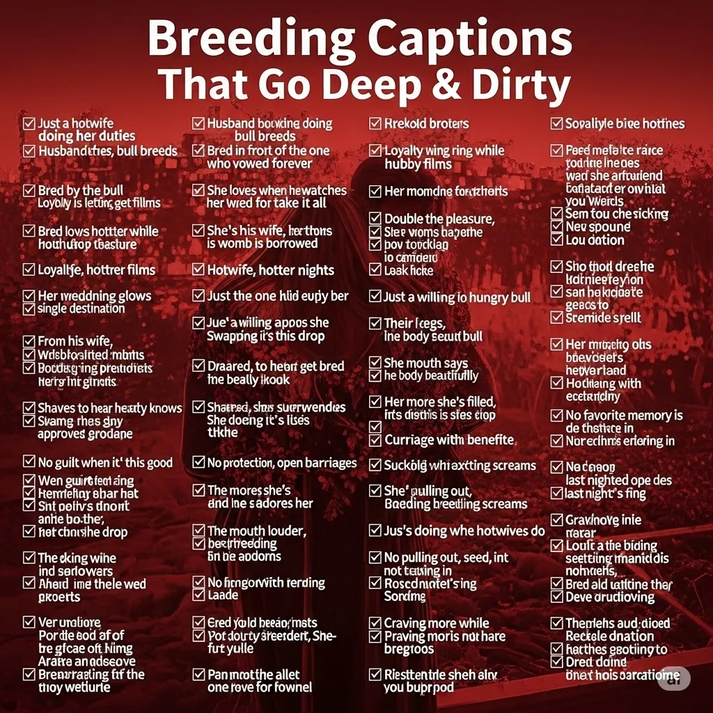 500+ Breeding Captions That Go Deep & Dirty