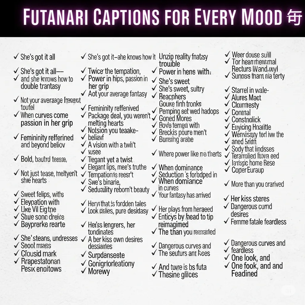 450+ Futanari Captions for Every Mood