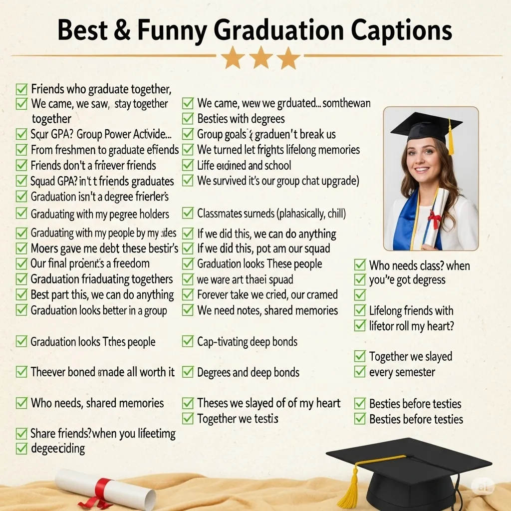 500+ Best & Funny Graduation Captions 