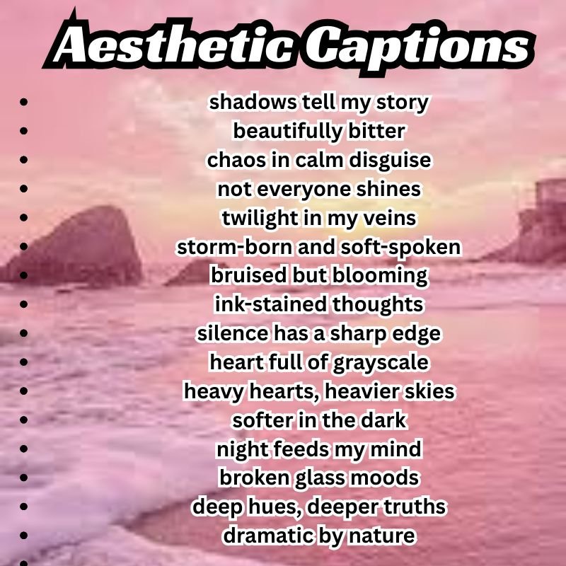450+ Aesthetic Captions for Soft, Dark & Retro Feeds 