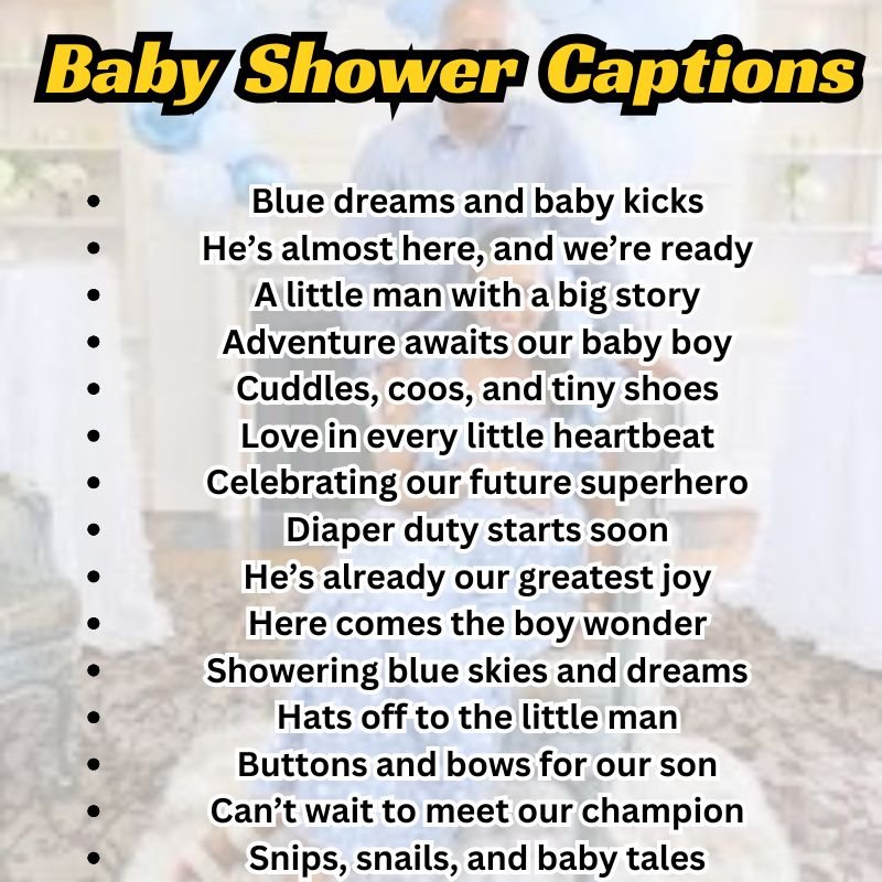 Top view of scrapbook layout filled with baby shower captions and memories