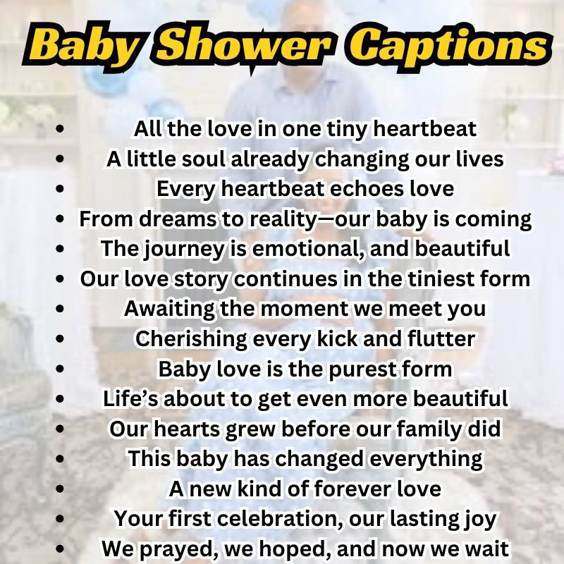 Top view of scrapbook layout filled with baby shower captions and memories