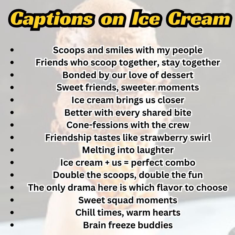 A melting ice cream cone with sprinkles and a handwritten caption overlay.