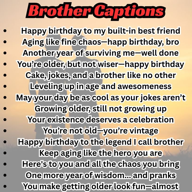 Image of two brothers laughing with a caption overlay that says “Partners in crime since day one”