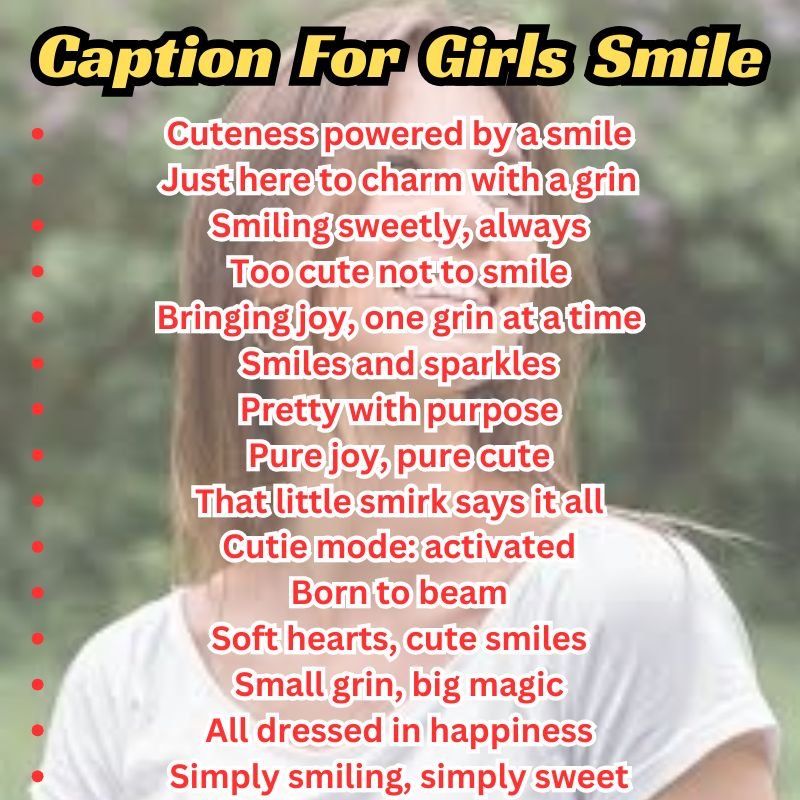 Instagram post of a girl laughing with stylish caption text