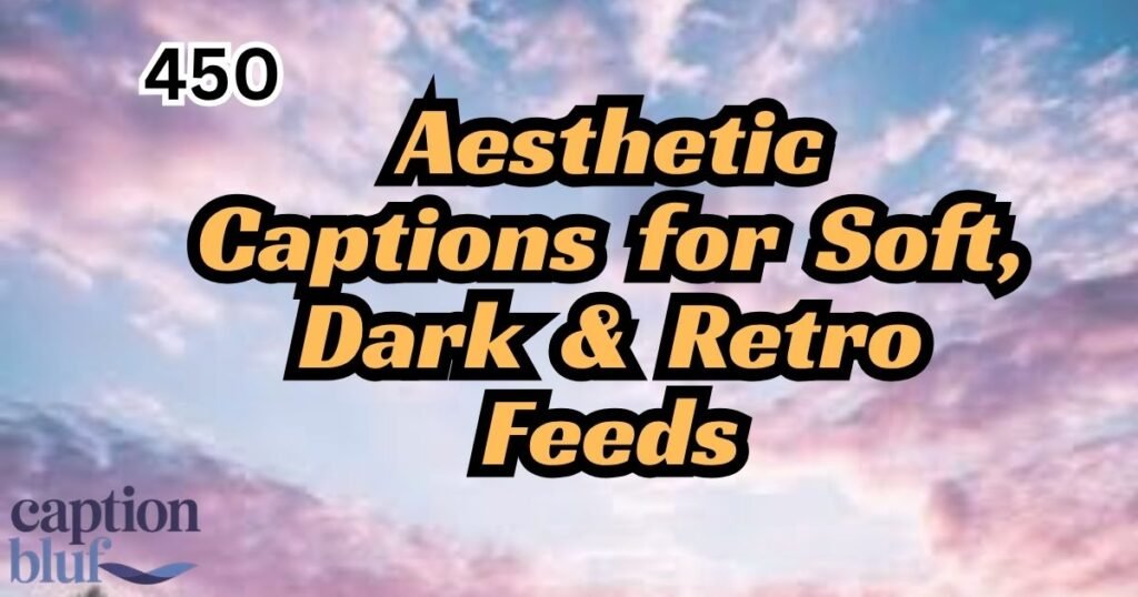 450+ Aesthetic Captions for Soft, Dark & Retro Feeds