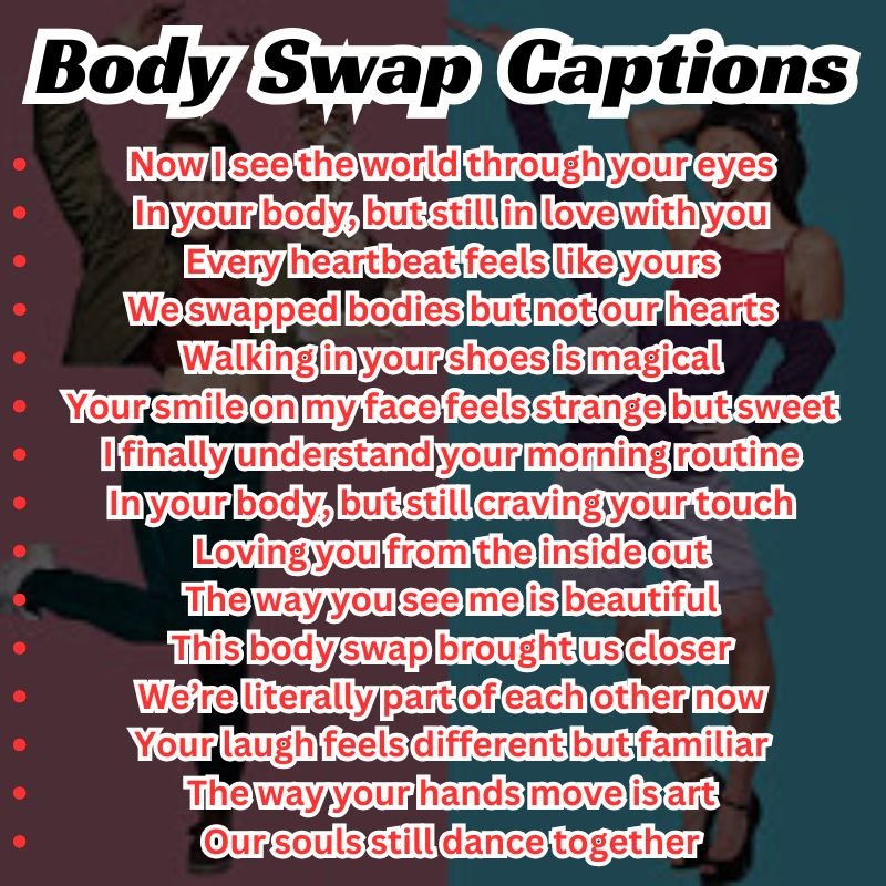 Friends laughing while reading hilarious body swap captions.