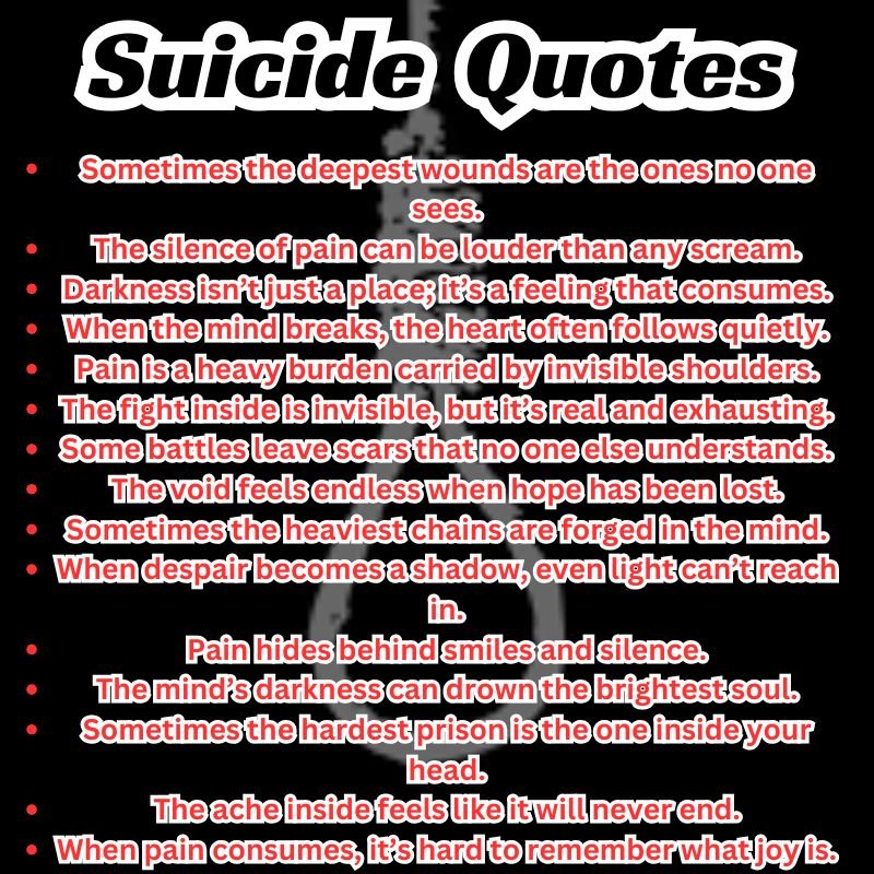 Deep and emotional suicide quotes to raise awareness