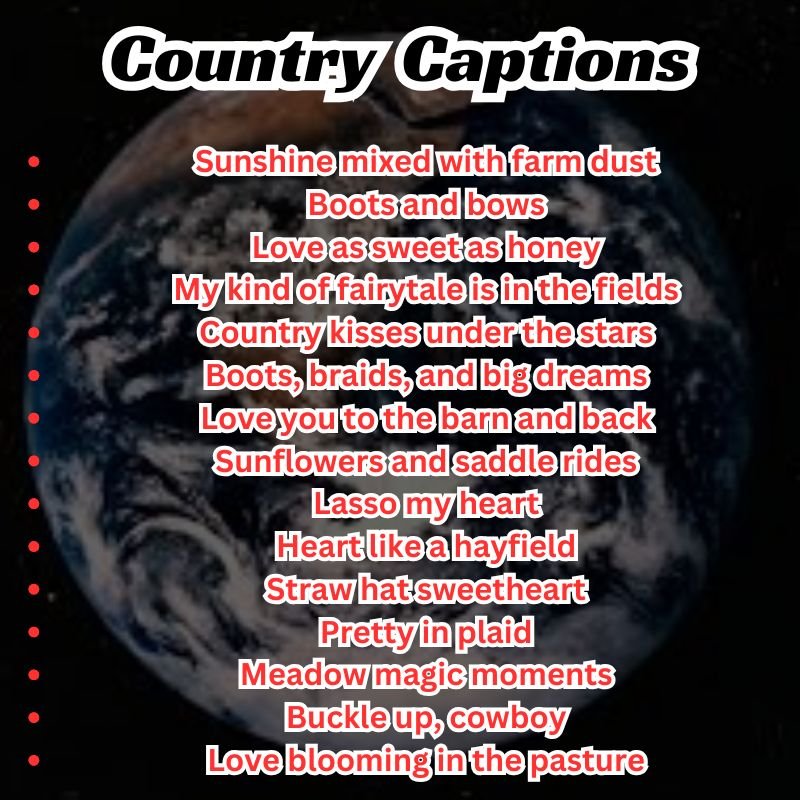 Cowgirl sitting on a porch swing reading a country captions list