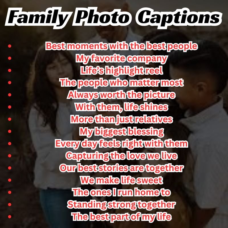 Parents and kids hugging in a candid moment with cute captions