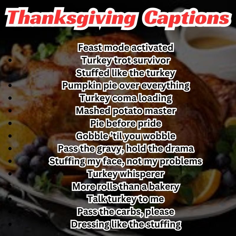 Flat lay of Thanksgiving dinner table with handwritten Thanksgiving captions on cards