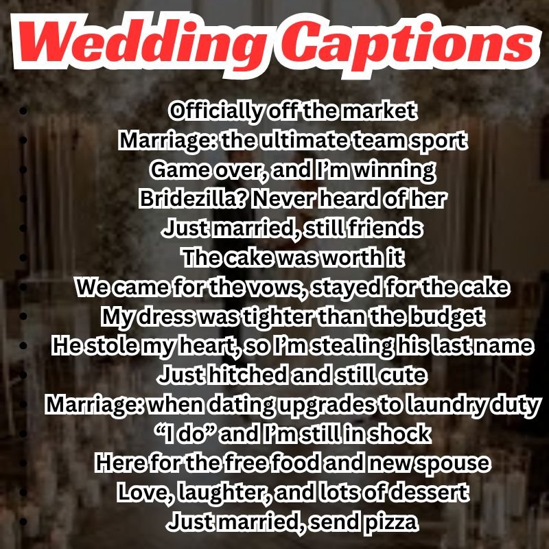 Close-up of wedding rings with heartfelt wedding caption text