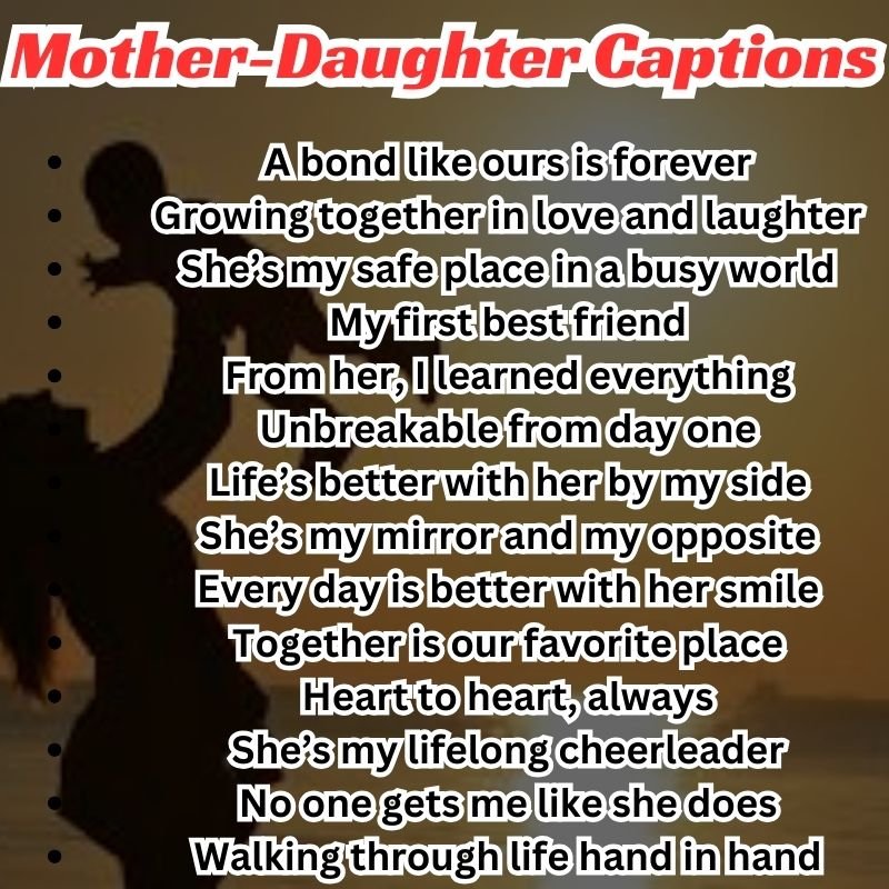 Funny Mother-Daughter Captions