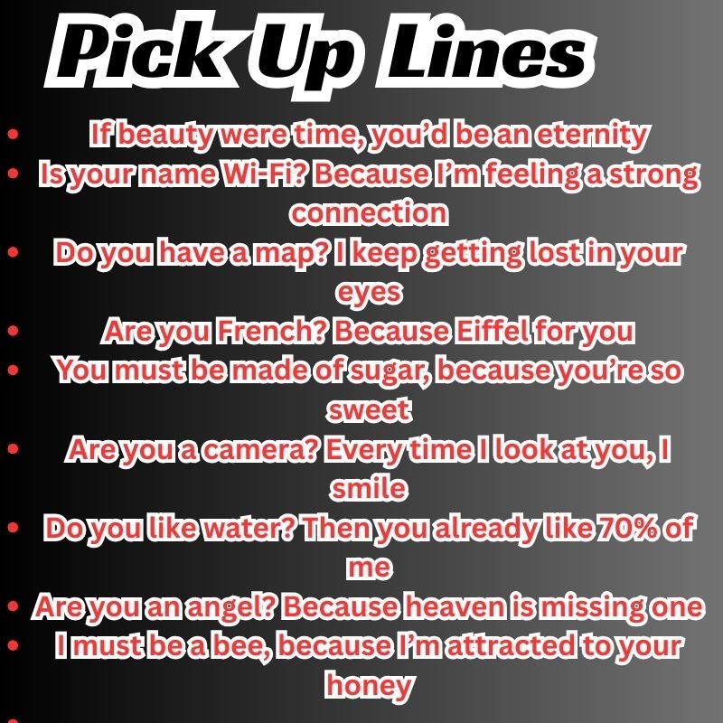 Cheesy Pick Up Lines