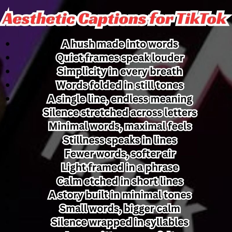 Unique TikTok caption ideas with aesthetic vibes and trendy moods