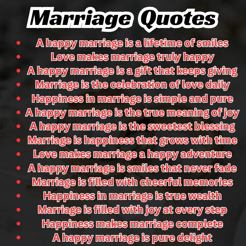 Happy Marriage Quotes