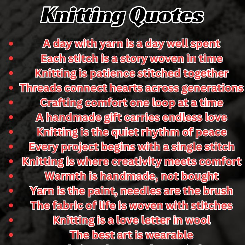 Best Knitting Quotes