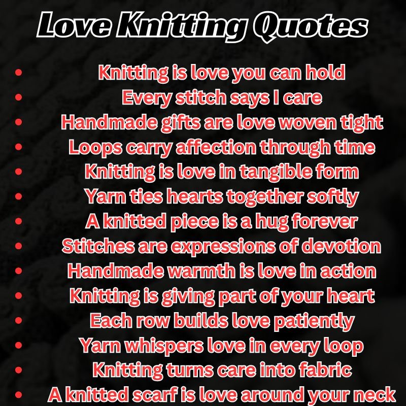 Love Knitting Quotes