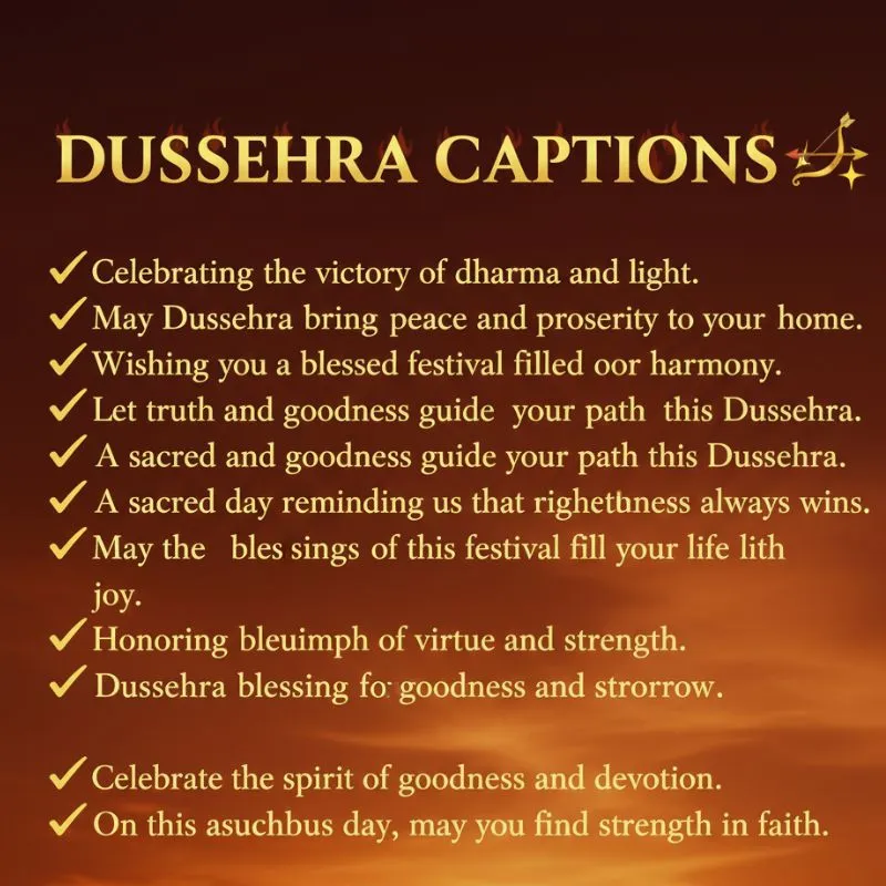 Bright Dussehra festival decorations with burning effigies, ideal for Instagram captions about victory of good over evil.